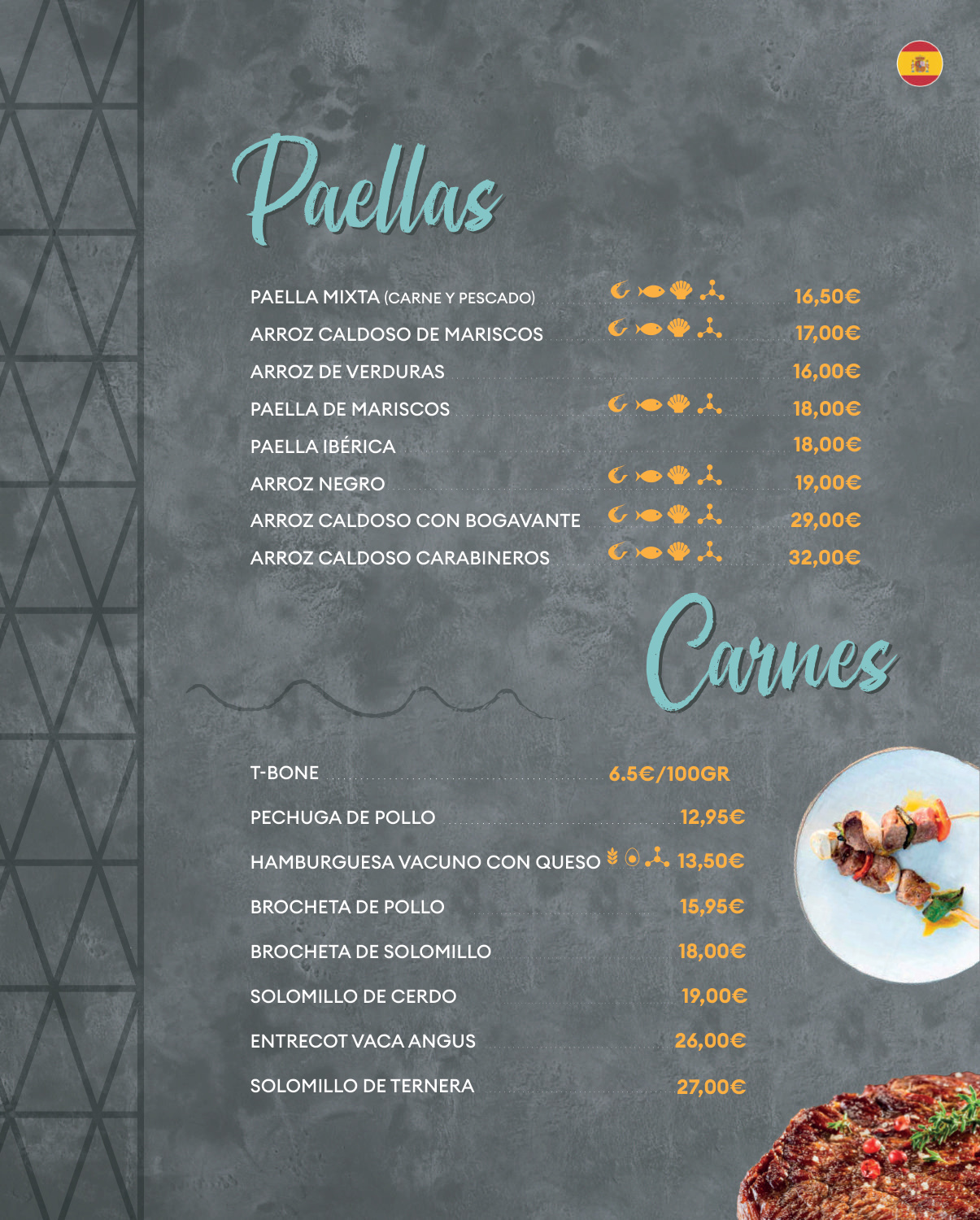 Página 6 de la carta de La Caleta Beach Club Torremolinos