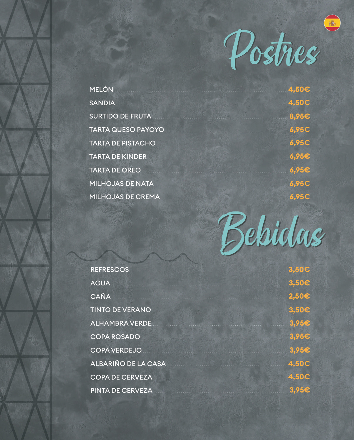 Página 8 de la carta de La Caleta Beach Club Torremolinos