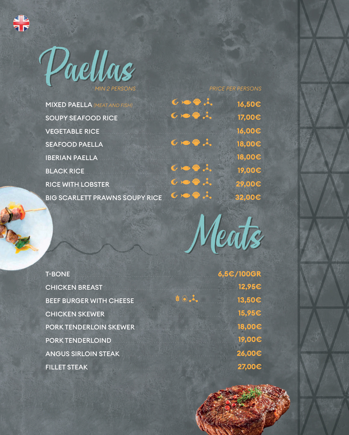 Main menu page 5 — La Caleta Beach Club Torremolinos